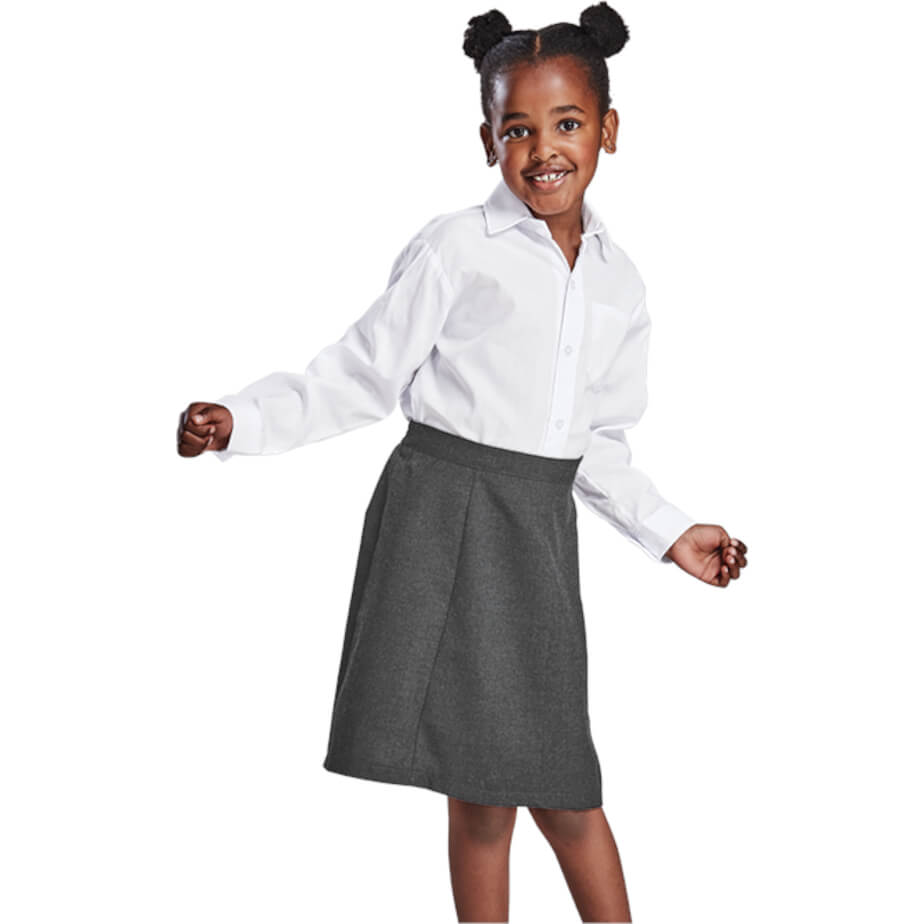 Girls Panelled School Skirt