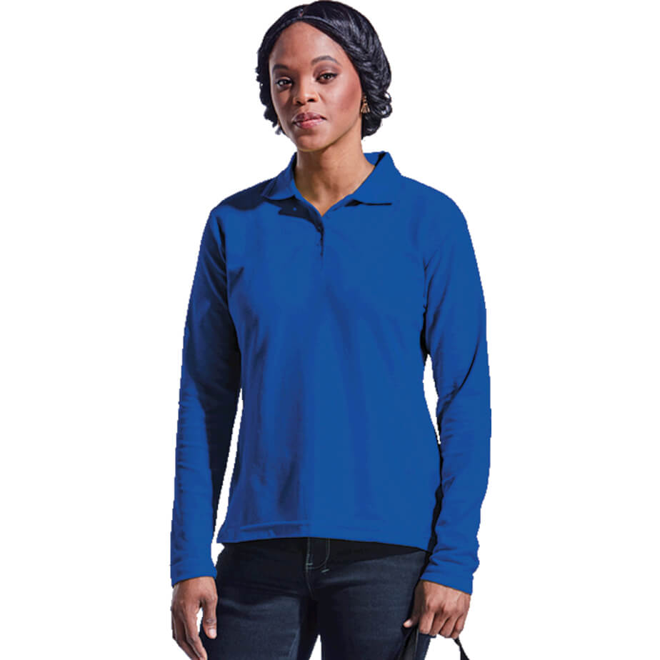 Ladies 175g Pique Knit Long Sleeve Golfer