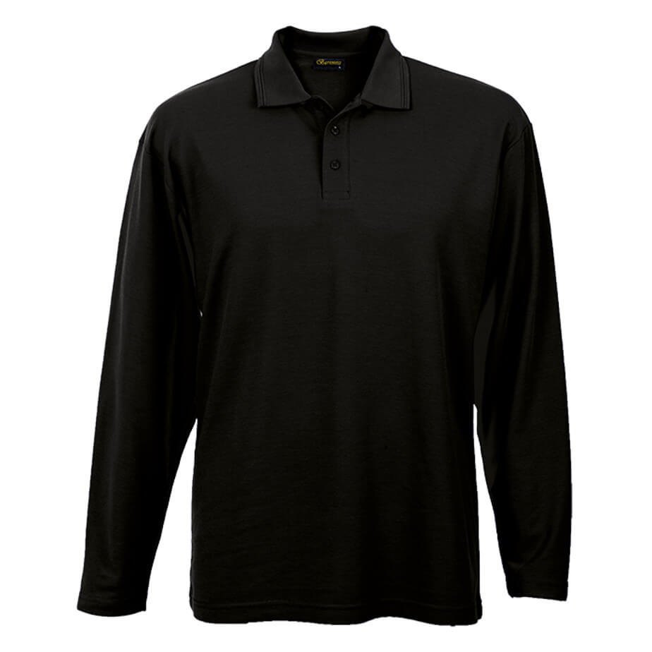 Mens 175g Pique Knit Long Sleeve Golfer