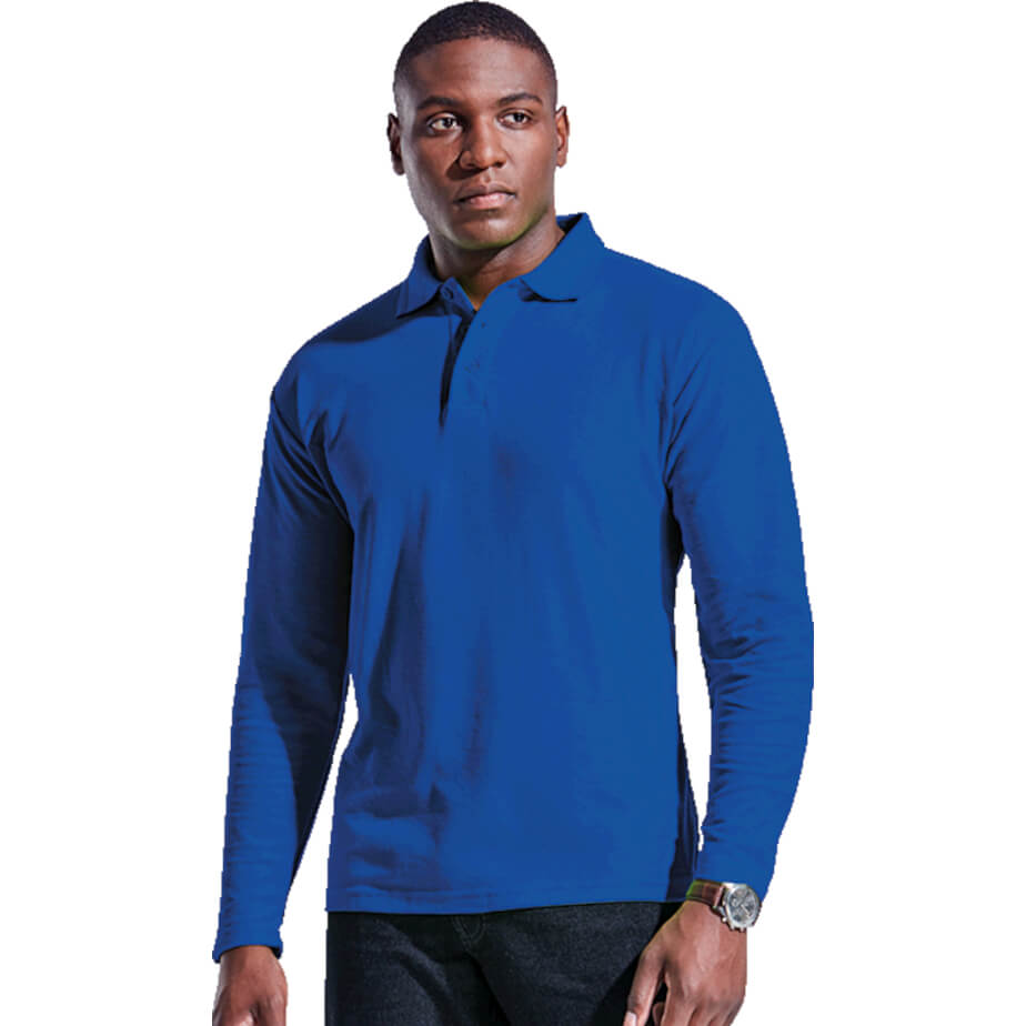 Mens 175g Pique Knit Long Sleeve Golfer