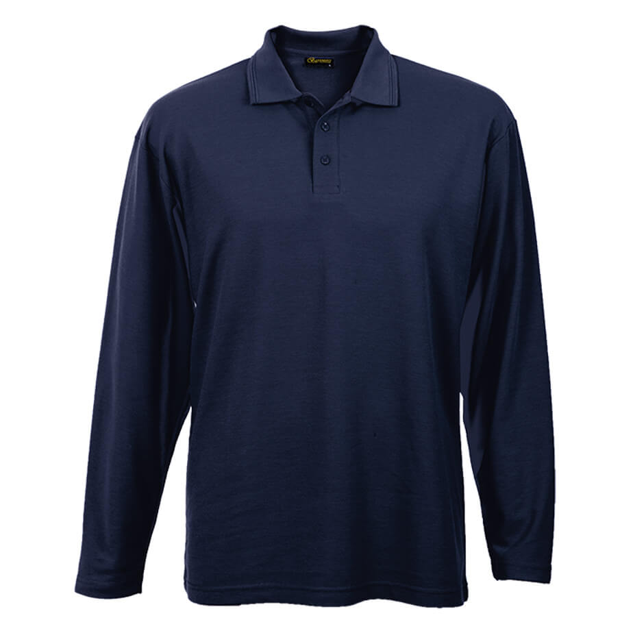 Mens 175g Pique Knit Long Sleeve Golfer