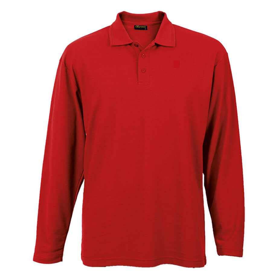 Mens 175g Pique Knit Long Sleeve Golfer