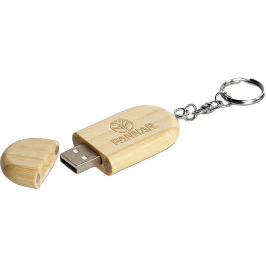 Okiyo Benkyou Bamboo Flash Drive Keyholder - 8GB