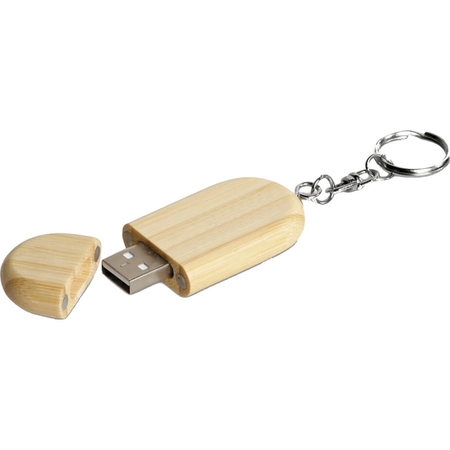 Okiyo Benkyou Bamboo Flash Drive Keyholder - 8GB