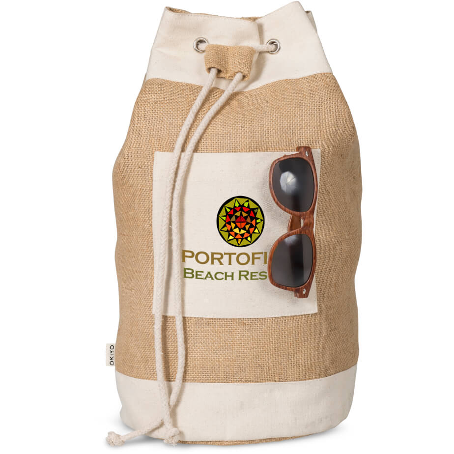 Okiyo Suna Jute & Cotton Beach Rucksack